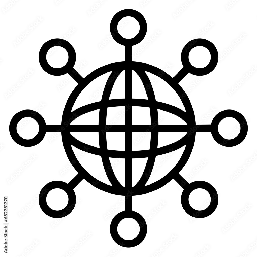 Network Expansion Line Icon Network Expansion Line Icon