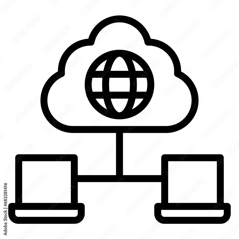 Network Connectivity Line Icon Network Connectivity Line Icon