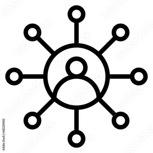 Network Capacity Line Icon