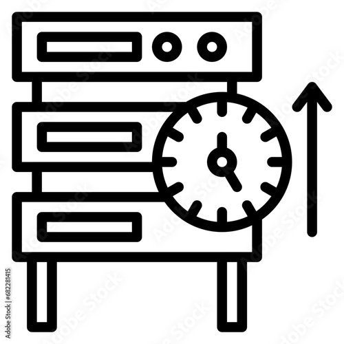 Network Uptime Line Icon