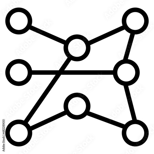 Tableau sur toile Network Robustness Line Icon