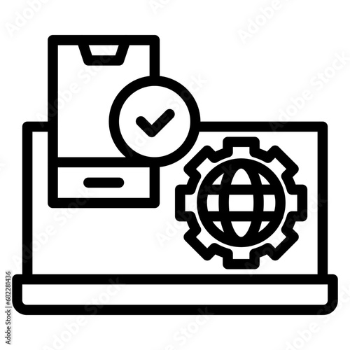 Network Compatibility Line Icon