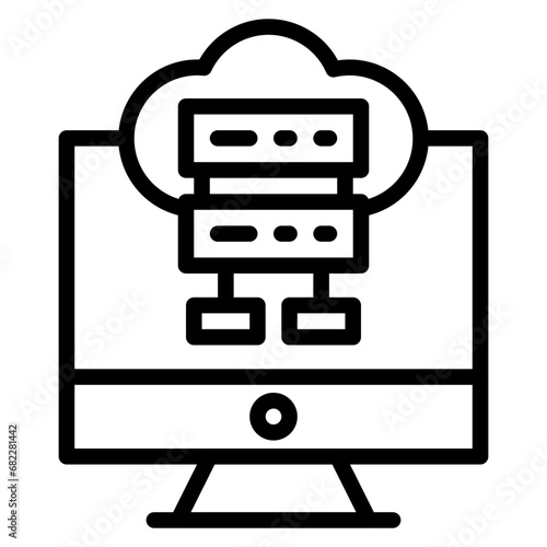 Network Virtualization Line Icon