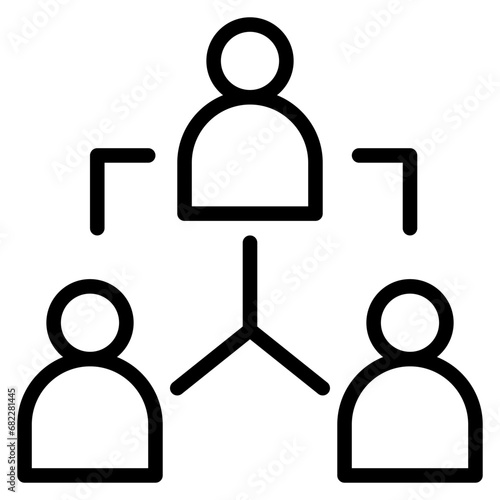 Network Segmentation Line Icon