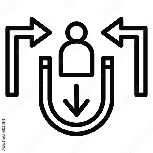Customer Retention Line Icon