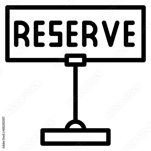 Reservations Line Icon