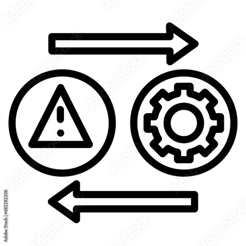 Risk Transfer Line Icon