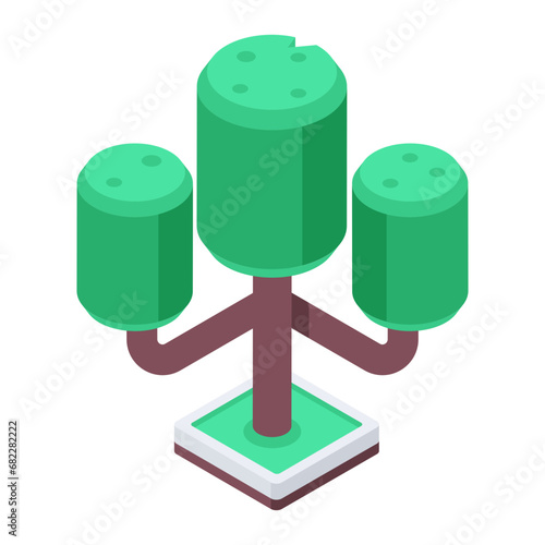 Isometric Garden Trees icons