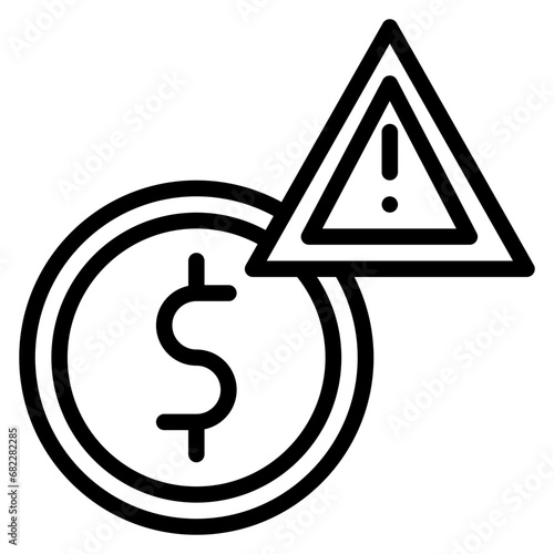 Financial Risk Line Icon