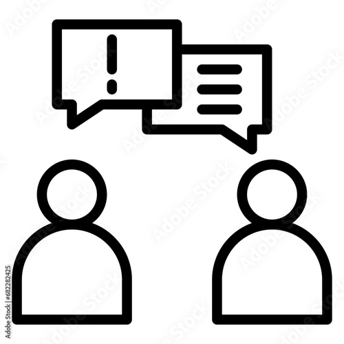 Risk Communication Line Icon