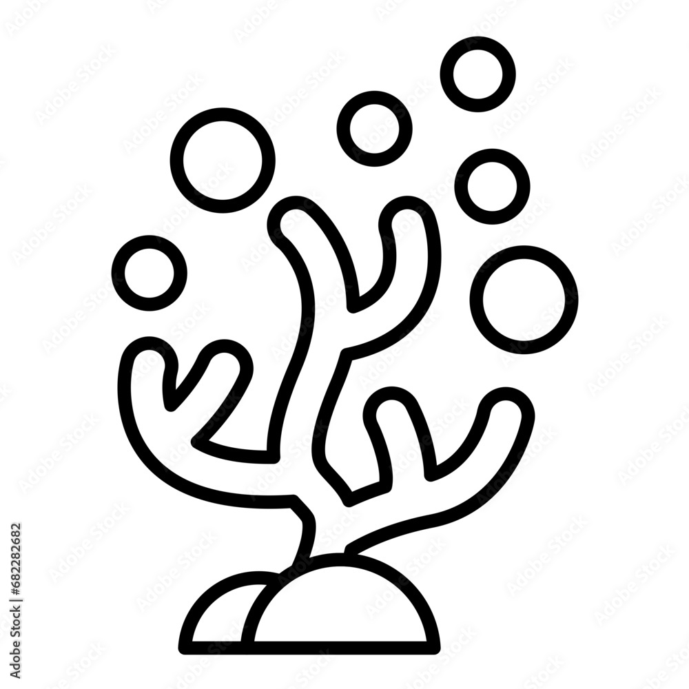 Seaweed Line Icon Seaweed Line Icon