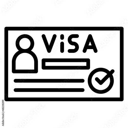 Visa Line Icon