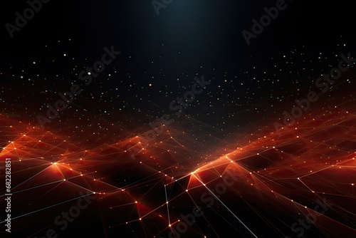 Concept of communication network technology internet business. Orange background photo