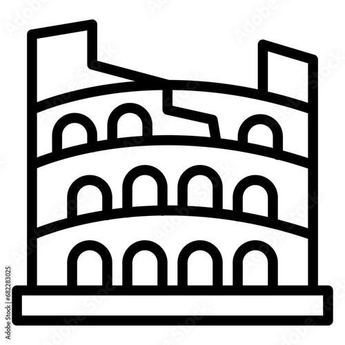 Colosseum Line Icon