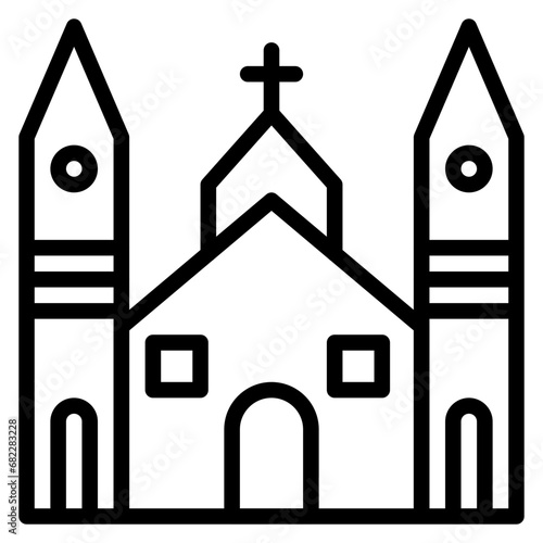 Sistine Chapel Line Icon