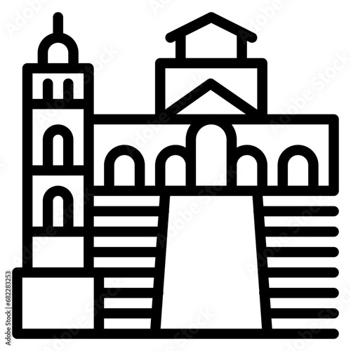 Amalfi Coastline Line Icon