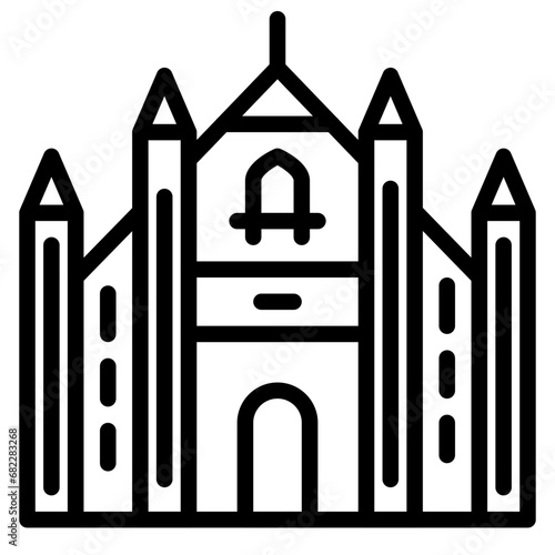 Milan Fashion Line Icon