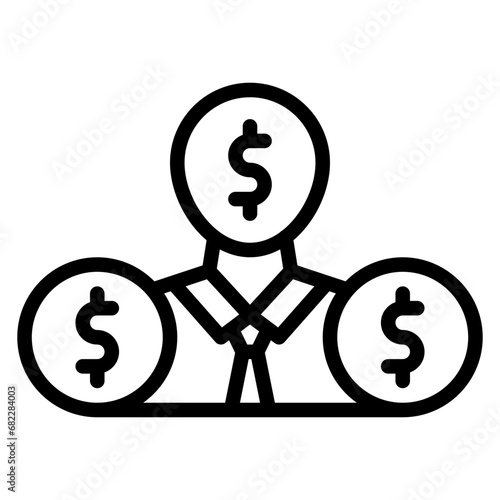 Corrupt Businessman Line Icon