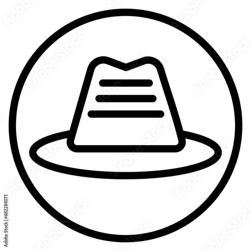 Swindlers Hat Line Icon