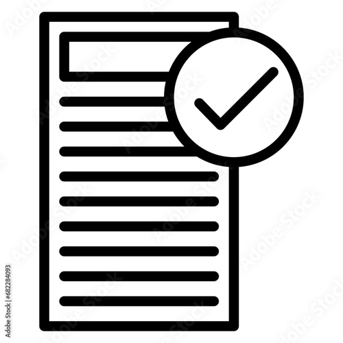 Falsified Records Line Icon