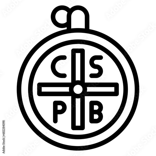 Tarnished Medal Line Icon