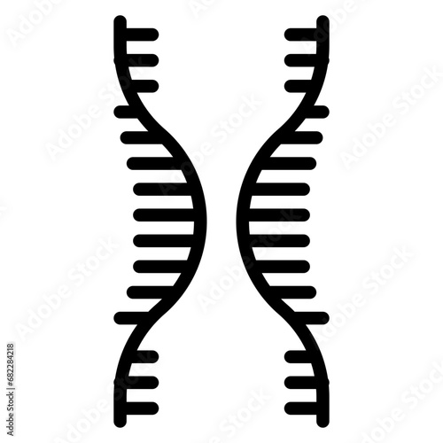 Viral RNA Strand Line Icon