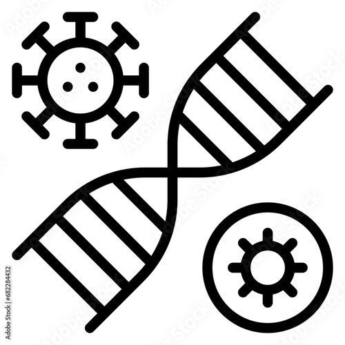 Viral Mutation Line Icon
