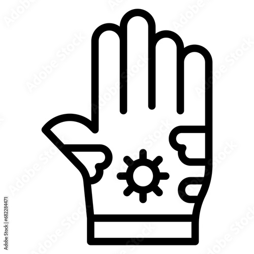 Contaminated Hands Line Icon
