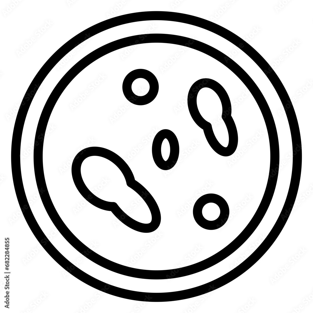 Fototapeta premium Petri Dish Line Icon