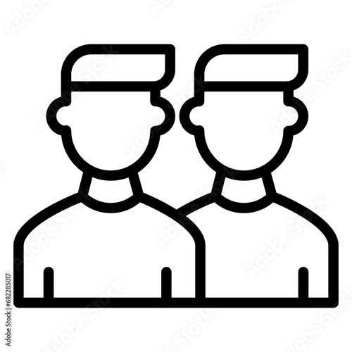Squad Line Icon