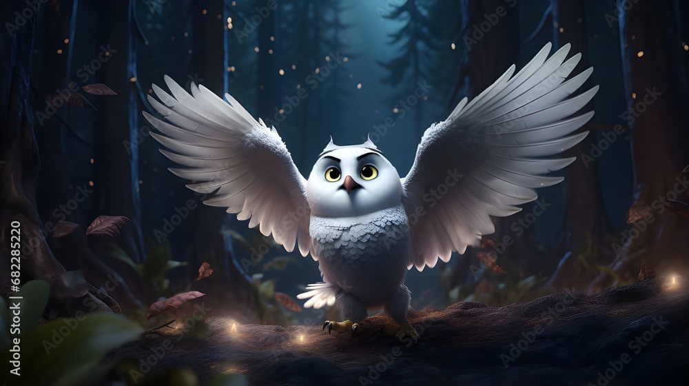 Obraz premium owl in fthe woods