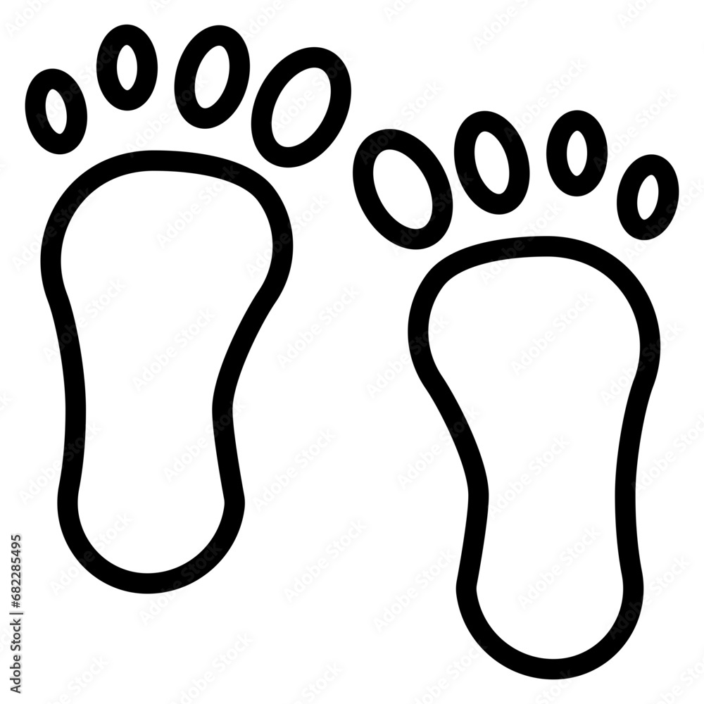 Foot Symbol Line Icon