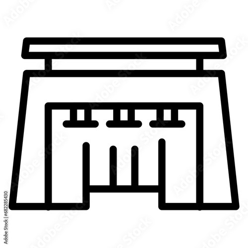 Dendera Temple of Hathor Line Icon