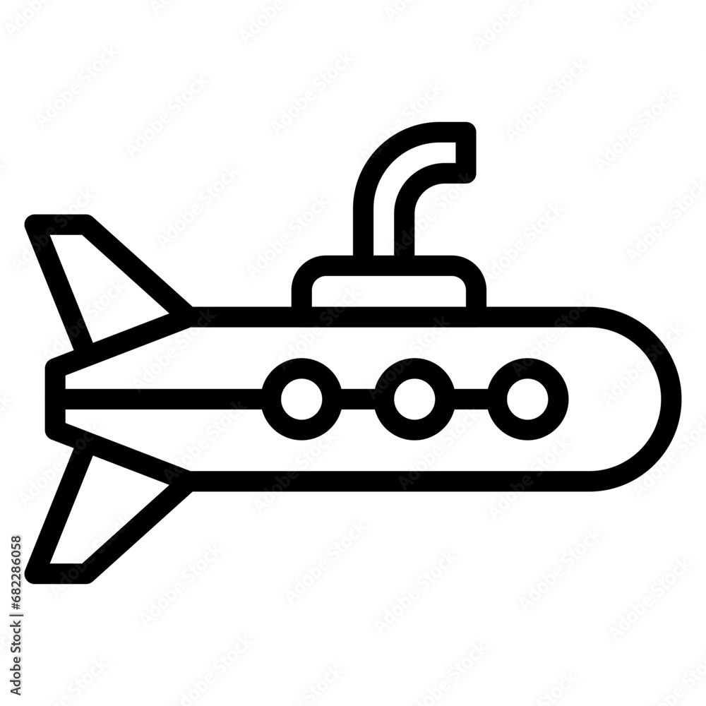 Submarine Line Icon Submarine Line Icon