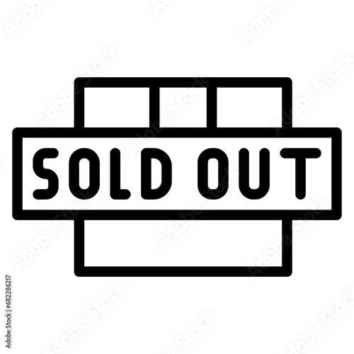 Out Of Stock Line Icon