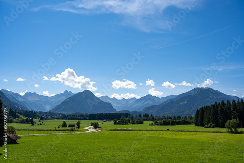 Blick auf die Alpen bei Oberstdorf