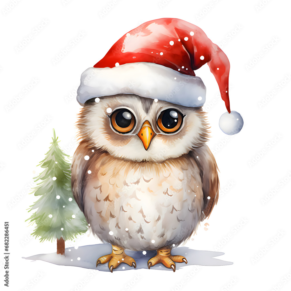 Cute Owl christmas. Cute Owl christmas.
