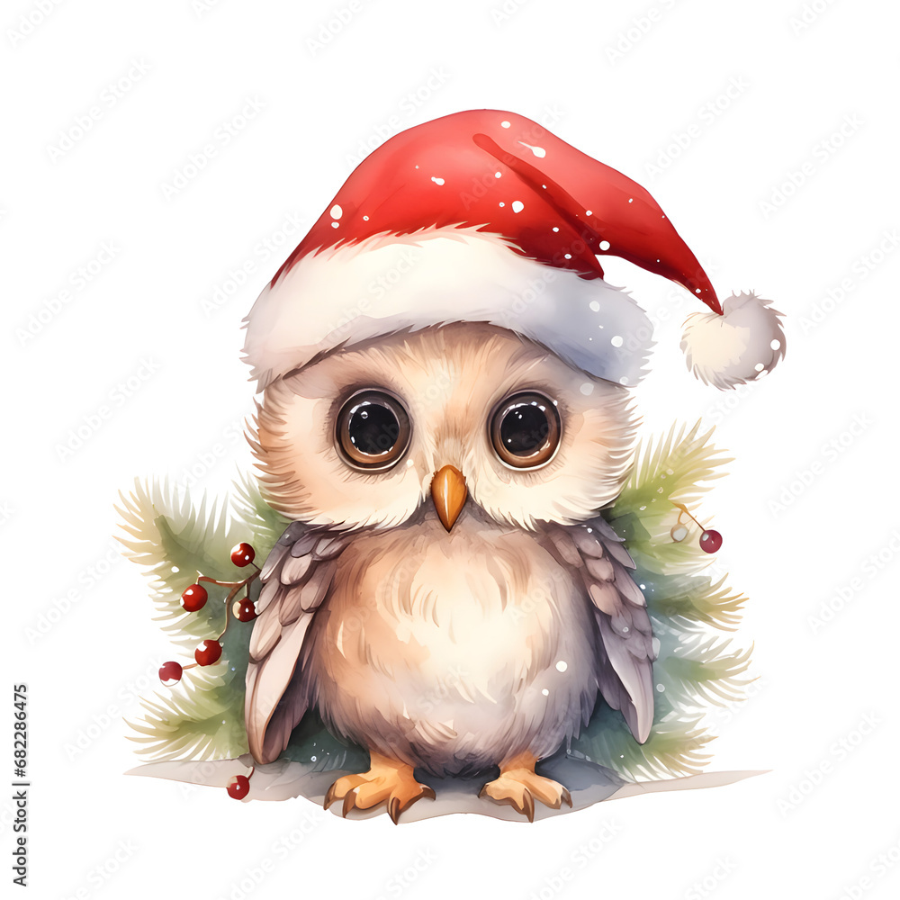 Cute Owl christmas. Cute Owl christmas.