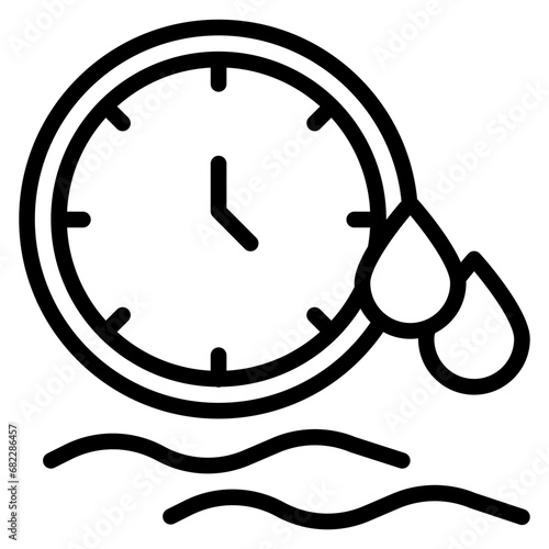 Quick Dry Line Icon