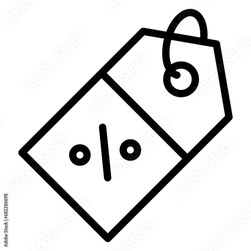 Discount Tag Line Icon