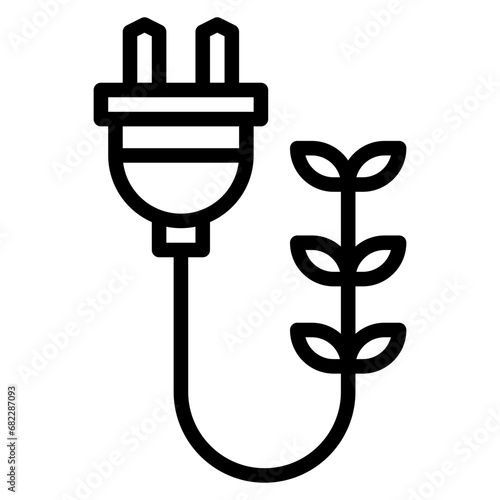 Biomass Line Icon