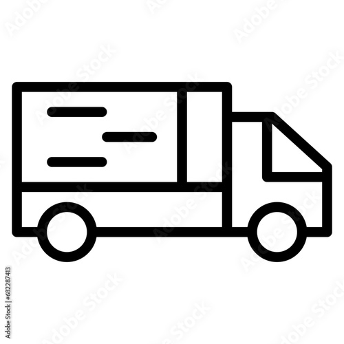 Truck Line Icon
