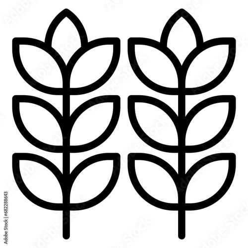 Barley Line Icon