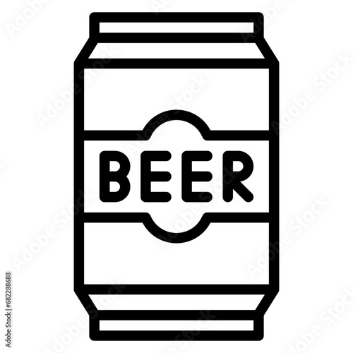 Beer Can I Line Icon