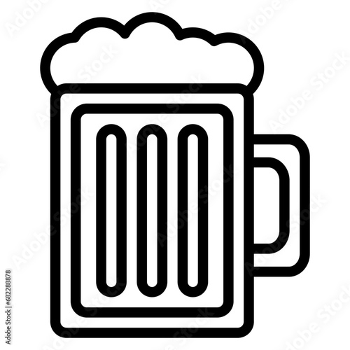 Pint of Beer Line Icon