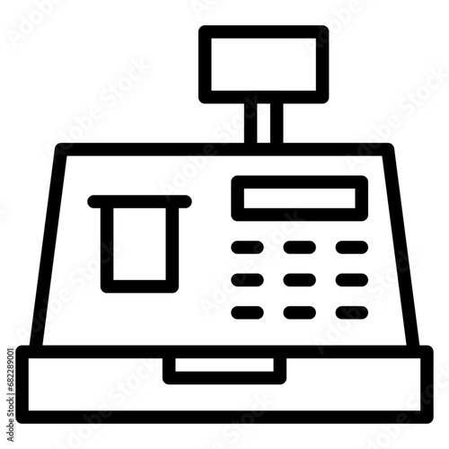 Cash Machine Line Icon