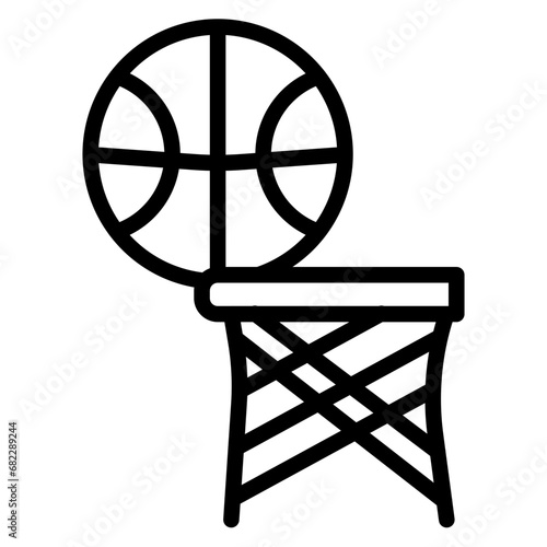 Basketball Line Icon