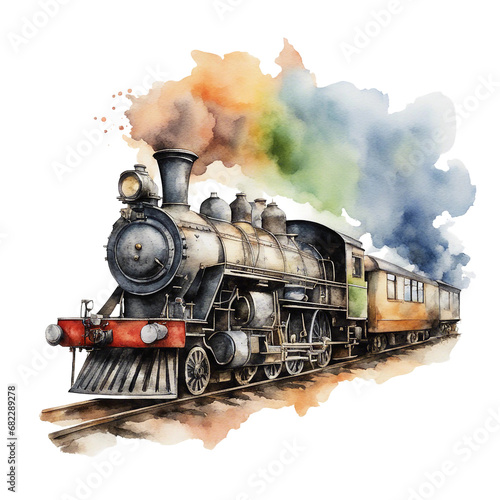  watercolour steamtrain