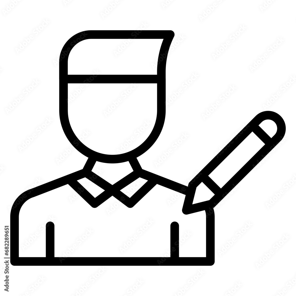 Copywriter Line Icon Copywriter Line Icon