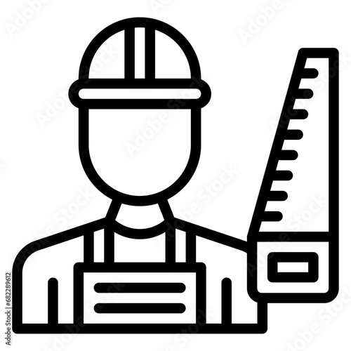 Carpenter Line Icon